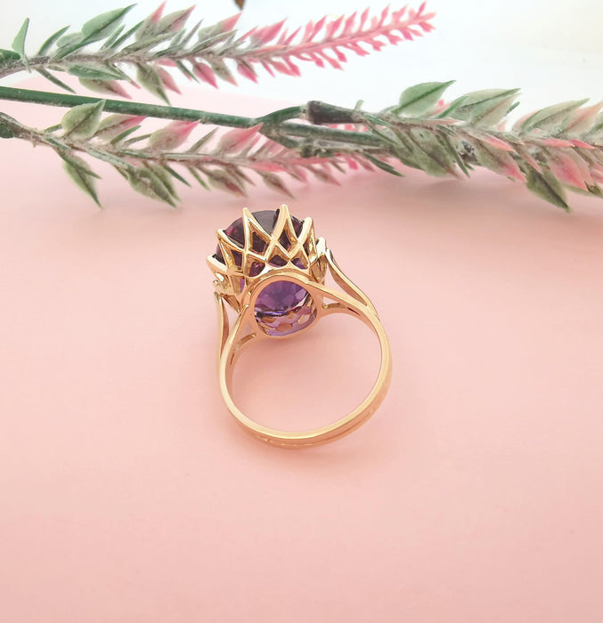 Bague Bague Grenat rhodolite violet 58 Facettes AA1609