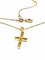 Collier chaine et pendentif croix en or jaune et diamants 58 Facettes