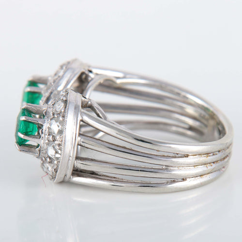 Bague 53 Bague forme 8 Emeraudes Diamants 58 Facettes 8397