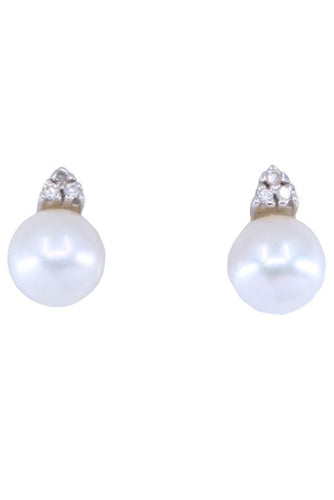 Boucles d'oreilles BOUCLES D'OREILLES PERLES DIAMANTS 58 Facettes 076301