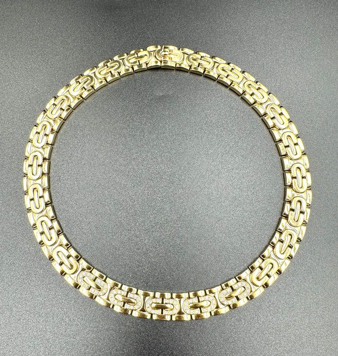 CARTIER - Vintage yellow gold and diamond necklace