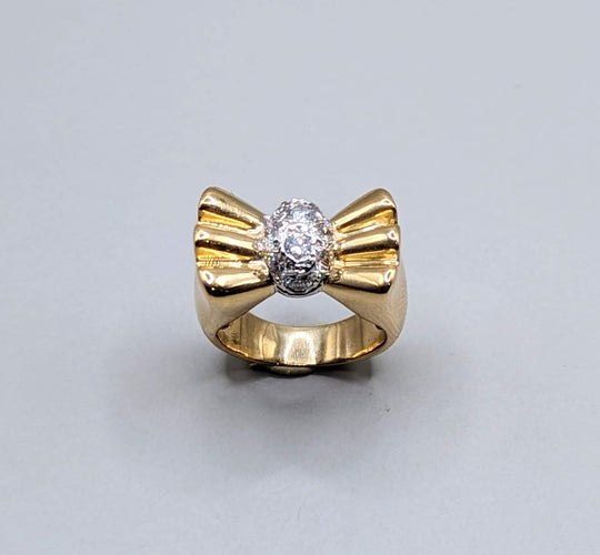 Bague Bague TANK papillon en Or jaune & diamants 58 Facettes