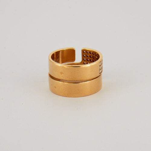 Bague 55 DINH VAN - Bague Seventies Or jaune Diamants 58 Facettes