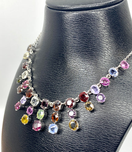 Collier Collier Grenat Péridot Améthyste 58 Facettes A 196