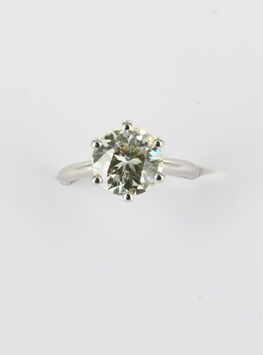 Bague Solitaire or blanc diamant de 3.31ct 58 Facettes