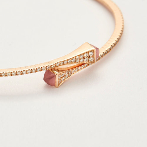 Bracelet MARLI – Bracelet CLEO Diamants Quartz rose 58 Facettes