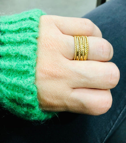 Bague Bague semainier en or jaune 58 Facettes