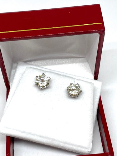 Boucles d'oreilles Clous d’oreilles diamants 2 carats 58 Facettes