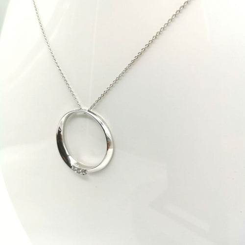 Colliers Collier Pendentif Garel Or blanc Diamants 58 Facettes