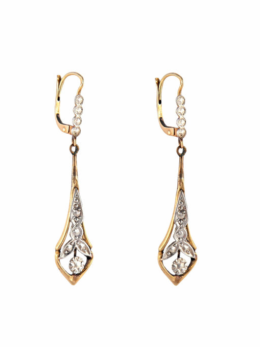 Boucles d'oreilles Boucles d'oreilles Deux Ors 1900 58 Facettes