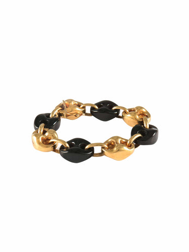 Bracelet Bracelet Or Jaune Onyx 58 Facettes