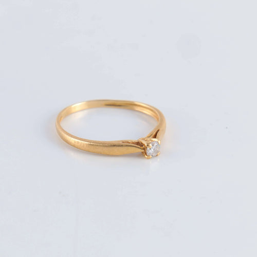 Bague 53 Bague Solitaire or jaune Diamant 0.10ct 58 Facettes FM85