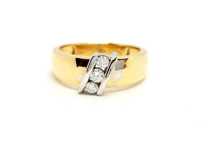 Bague 55 Bague Or jaune Diamant 58 Facettes 718100CN