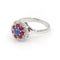 Bague 57 Bague Marguerite Or blanc Saphir 58 Facettes 1628715CN