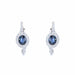 Boucles d'oreilles Boucles d'oreilles or blanc saphirs diamants 58 Facettes 21-510