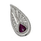 Pendentif Pendentif or blanc, diamants, rubis. 58 Facettes 31867