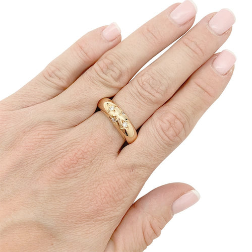 Bague 54 Bague Chaumet, "Anneau", en or jaune, diamants. 58 Facettes 32012