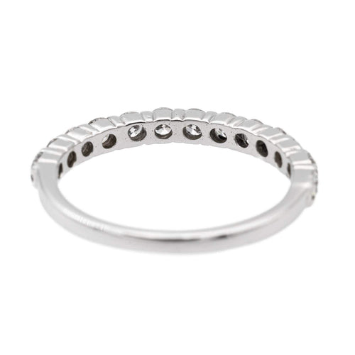 Bague 52 Bague Demi alliance Or blanc Diamant 58 Facettes 2513750CN
