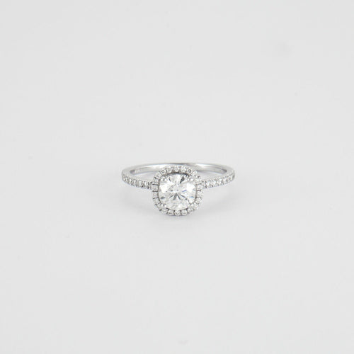 Bague 51 Bague or blanc diamants 0.82ct 58 Facettes