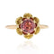 Bague 54 Bague fleur grenat et or 58 Facettes 22-308
