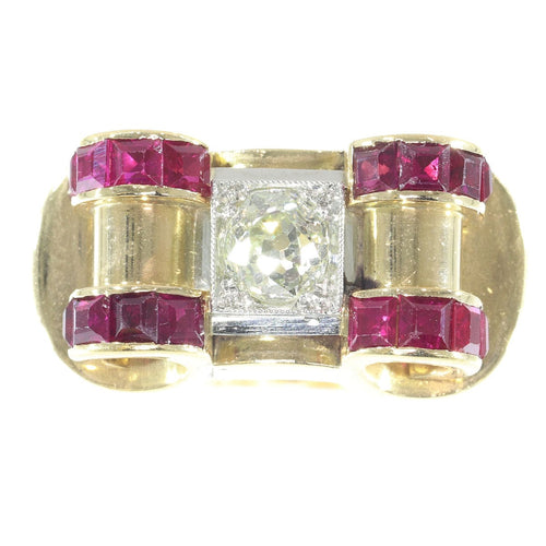Bague 54 Bague diamant, rubis 58 Facettes 10074-4199