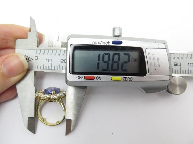 Bague 50 bague marquise taille 48 or jaune 18k sertie saphir 5ct diamants 4ct 58 Facettes 248352