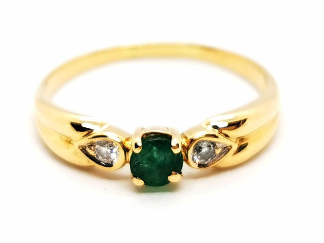 Bague 57 Bague Or jaune Emeraude 58 Facettes 1883926CN