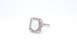 Bague 53 Bague Or blanc Opale Diamants 58 Facettes 25111