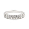 Bague 55 Bague Demi alliance Or blanc Diamant 58 Facettes 2092894CN