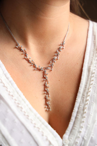 Collier Collier Or blanc Diamant 58 Facettes 578629CD