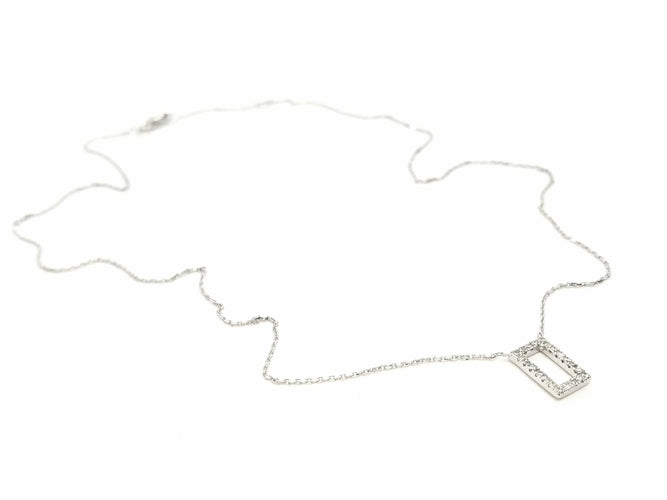 Collier Collier Or blanc Diamant 58 Facettes 579201RV