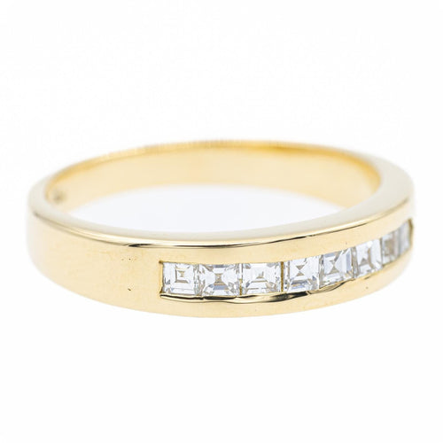 Bague 54 bague Demi alliance Or jaune Diamant 58 Facettes 2277582CN
