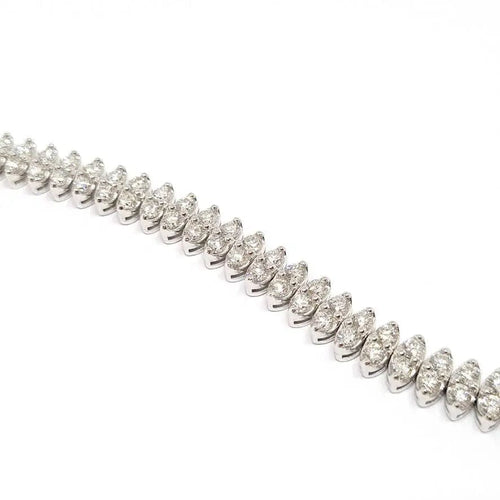 Bracelet Bracelet rivière de diamants or blanc 58 Facettes