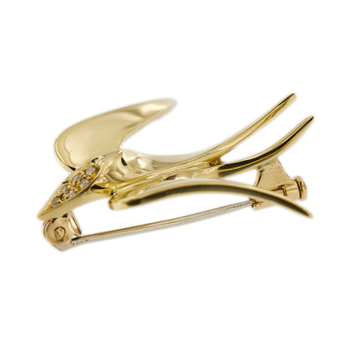 Broche Broche hirondelle diamants 58 Facettes 31448
