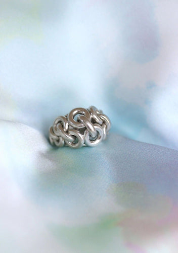 Bague Bague dôme anneaux platine 58 Facettes