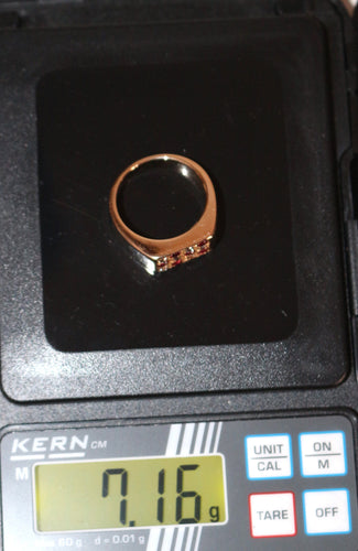 Bague 56 Bague Chevalière Rubis Diamants 58 Facettes 541