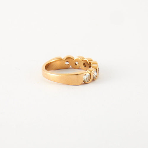 Bague Bague Alliance Or jaune 14 carats Diamants 58 Facettes