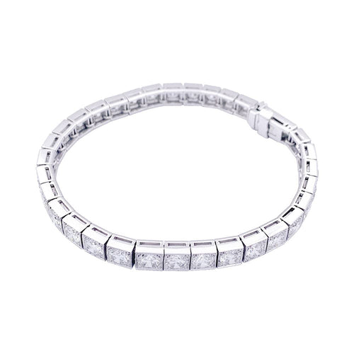 Bracelet Bracelet ligne or blanc, platine, diamants. 58 Facettes 33496