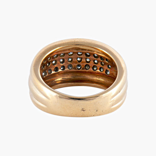 Bague 53.5 / Or Jaune / Diamants BAGUE JONC OR & DIAMANTS 58 Facettes BO/220057