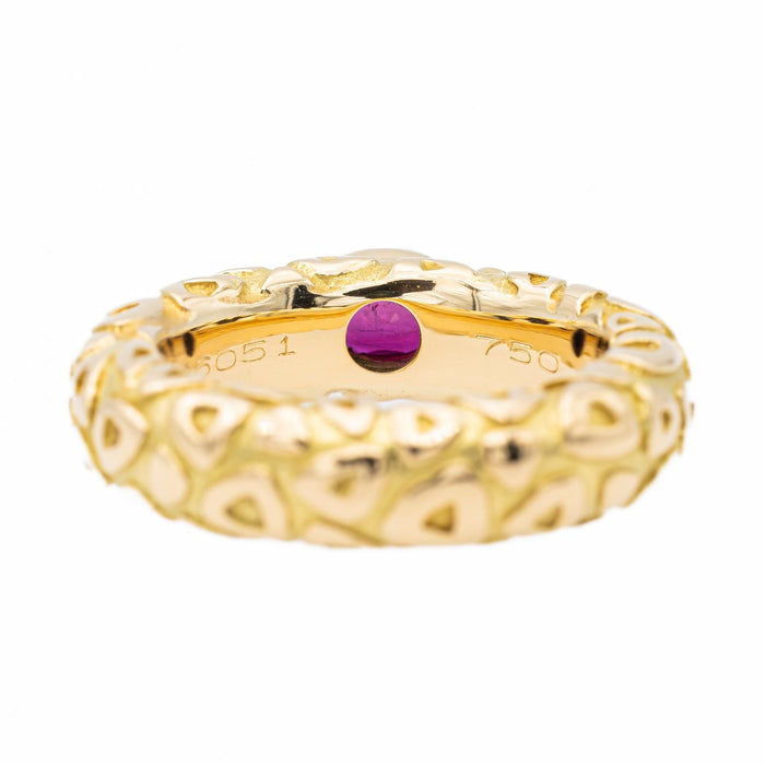 Chaumet Ruby Yellow Gold Bangle Ring