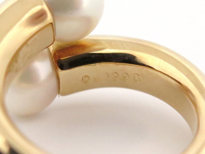 Bague 50 bague CARTIER toi et moi perles & or jaune 18k 58 Facettes 255294