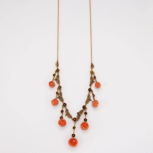 Collier Collier Roses de corail 58 Facettes