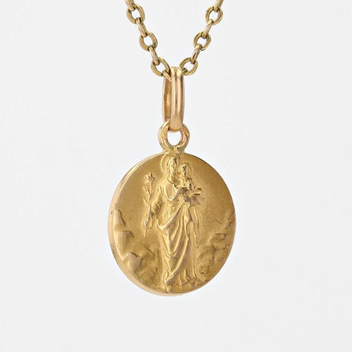 Pendentif Médaille Saint Joseph au lys 58 Facettes 18-002A