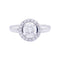 Bague 50 Bague or blanc, diamants. 58 Facettes 33238