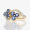 Bague 48 Bague ancienne trèfles de saphirs et diamants 58 Facettes 22-215