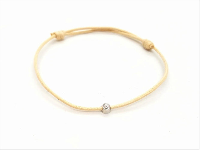 Bracelet Bracelet Cordon Or rose Diamant 58 Facettes 578852RV