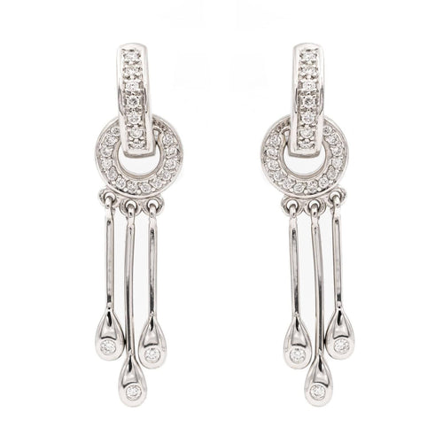 Boucles d'oreilles Boucles d'oreilles Pendantes Or blanc Diamant 58 Facettes 2486899CN
