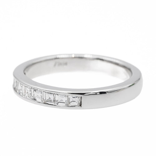 Bague 51.5 Bague Demi alliance Or blanc Diamant 58 Facettes 2618254CN