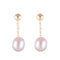 Boucles d'oreilles Boucles d’oreilles pendantes Perles de culture roses 58 Facettes