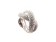 Bague 49 bague POIRAY tresse 4 rangs en or blanc 18k 128 diamants 2.3ct 58 Facettes 253649